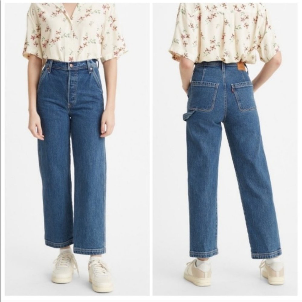 Levi’s Ribcage Straight Ankle Utility Jeans - Picture 9 of 14